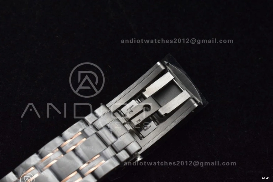 Best 1:1 SS RG SS on Black Strap 300m Edition OMF Chrono Dial A9900 Seamaster 1223